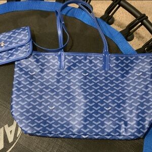 Stylish Blue Tote St Louis Bag 17x10x5